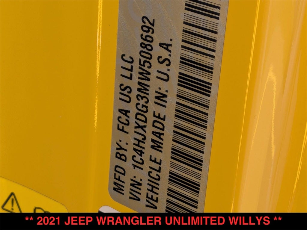 2021 Jeep Wrangler Unlimited Willys