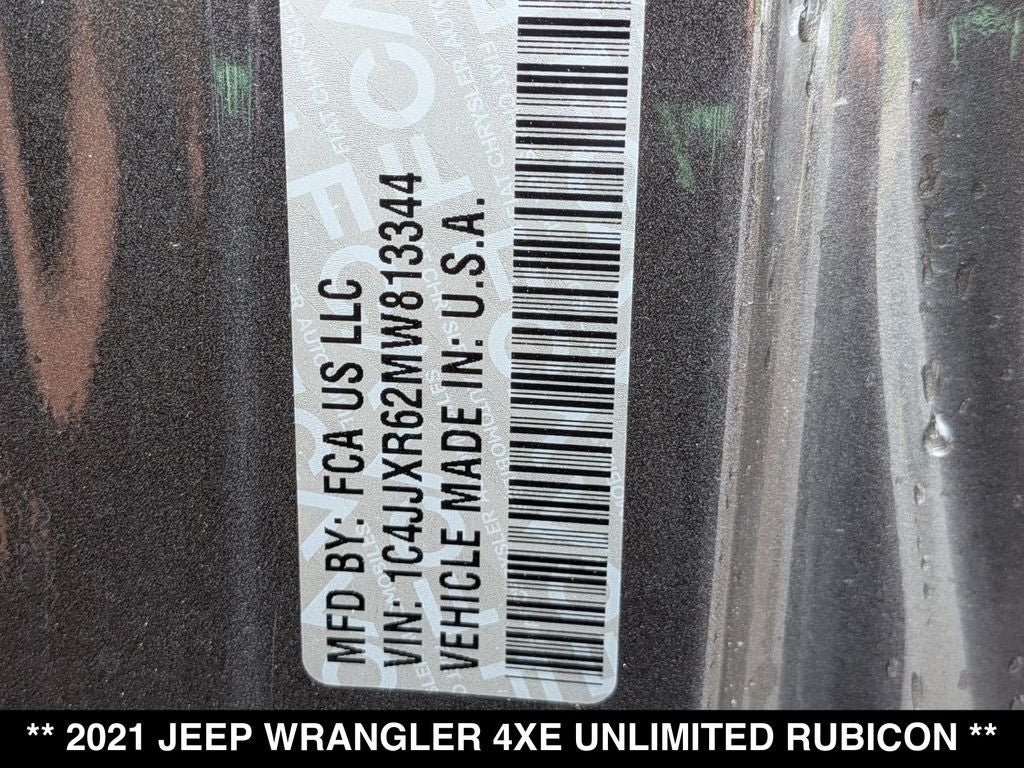 2021 Jeep Wrangler Unlimited Rubicon 4xe