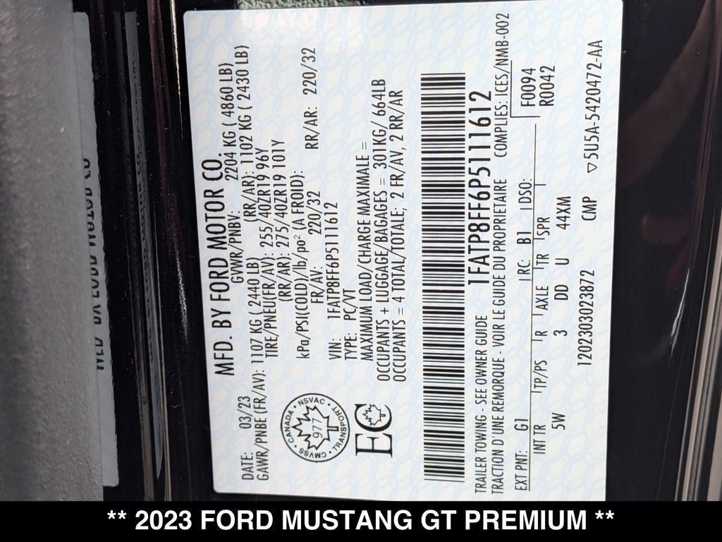 2023 Ford Mustang GT Premium