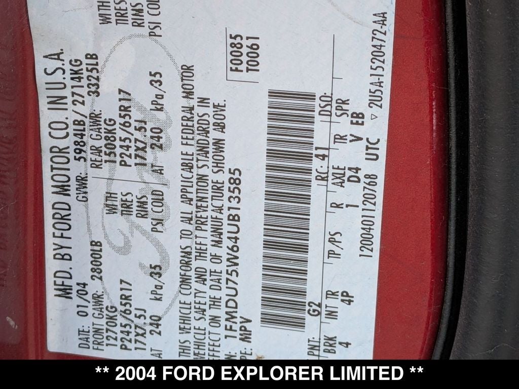 2004 Ford Explorer Limited