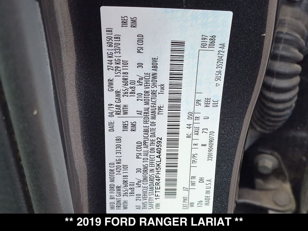2019 Ford Ranger Lariat