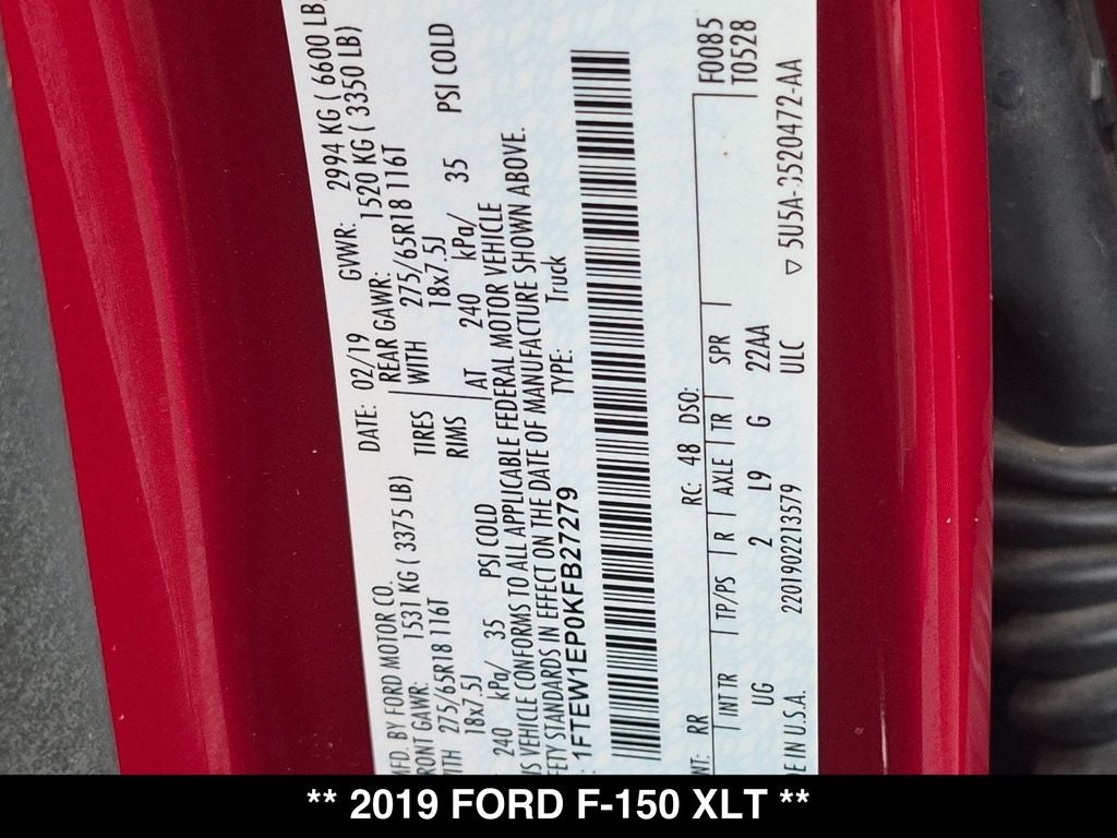 2019 Ford F-150 XLT