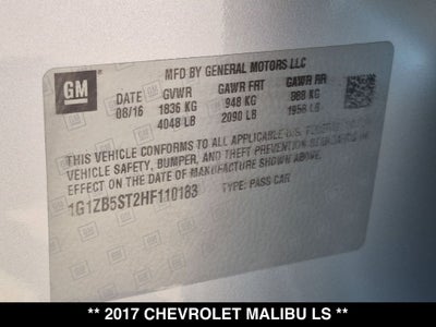 2017 Chevrolet Malibu LS 1LS