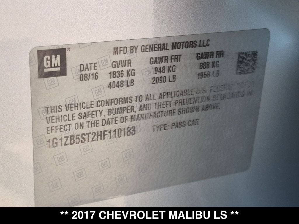 2017 Chevrolet Malibu LS 1LS
