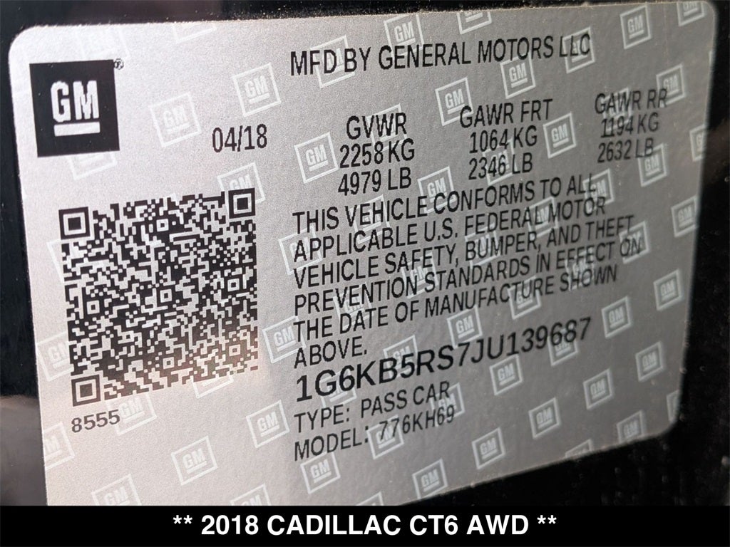 2018 Cadillac CT6 3.6L