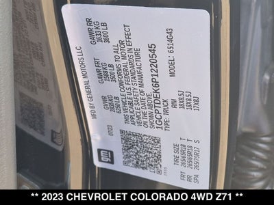 2023 Chevrolet Colorado Z71