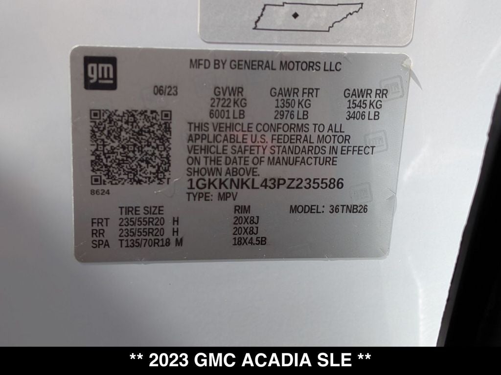 2023 GMC Acadia SLE