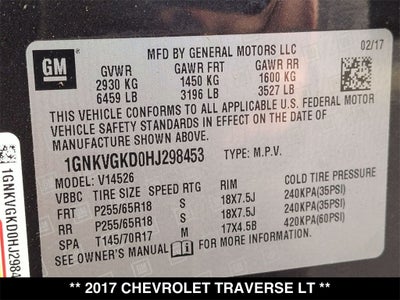 2017 Chevrolet Traverse LT 1LT