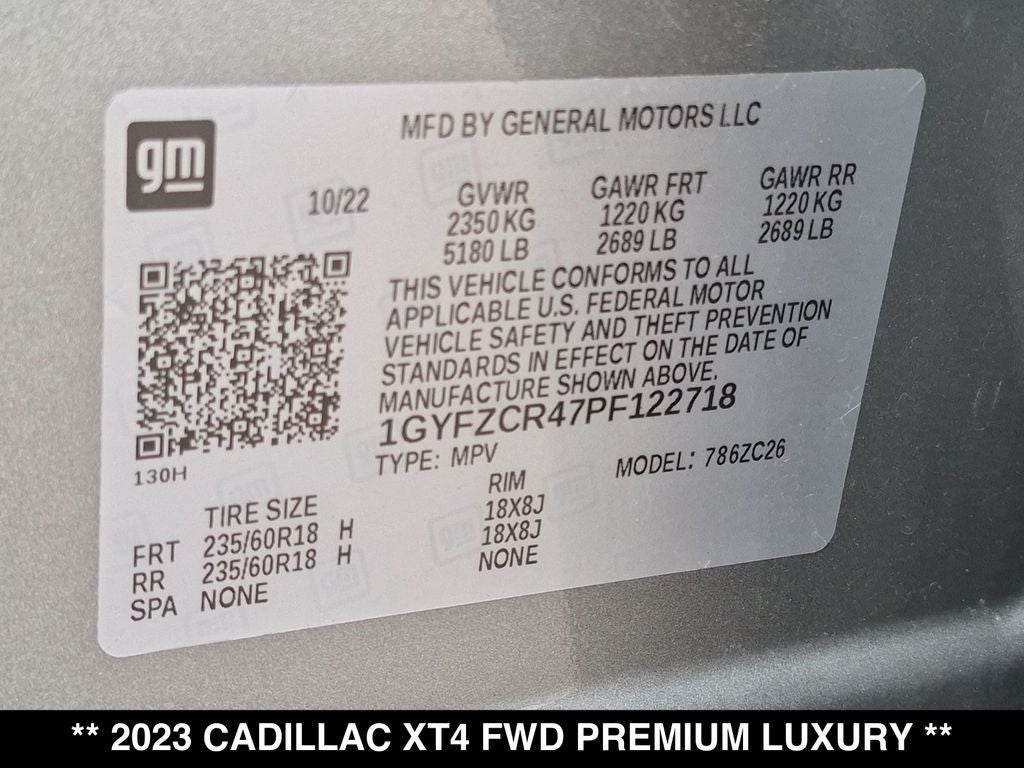 2023 Cadillac XT4 Premium Luxury