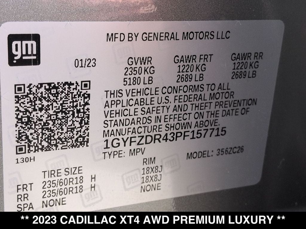 2023 Cadillac XT4 Premium Luxury