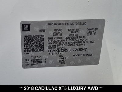 2018 Cadillac XT5 Luxury