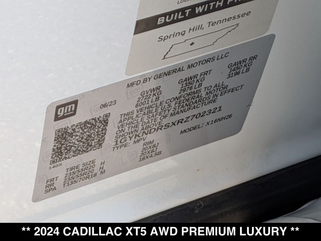 2024 Cadillac XT5 Premium Luxury