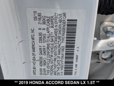 2019 Honda Accord LX