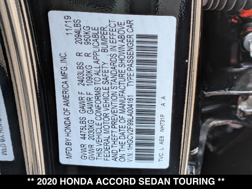 2020 Honda Accord Touring 2.0T