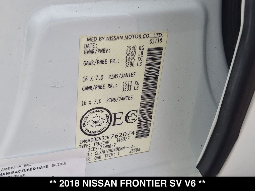 2018 Nissan Frontier PRO-4X