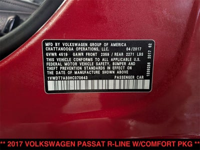 2017 Volkswagen Passat 1.8T R-Line