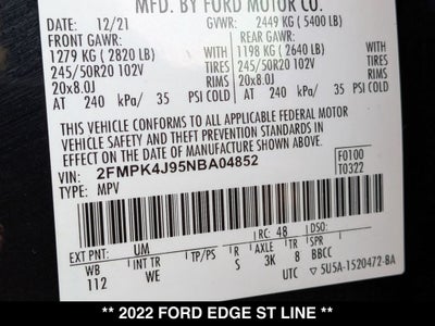 2022 Ford Edge ST Line