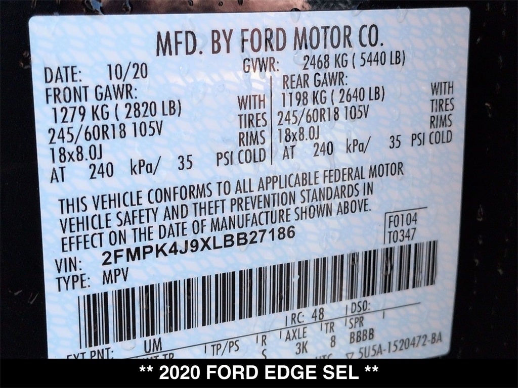 2020 Ford Edge SEL