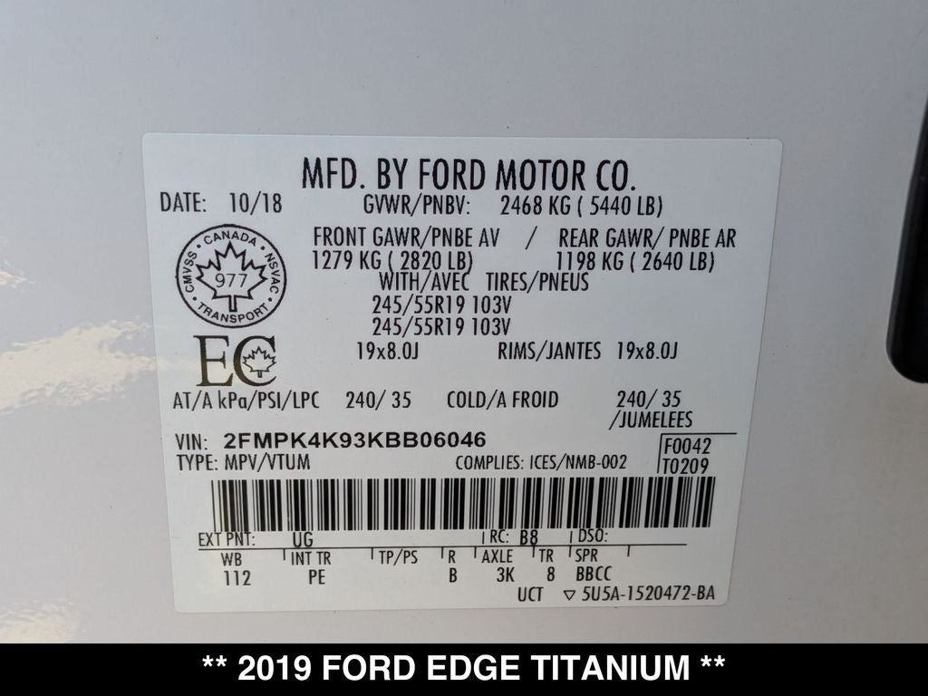 2019 Ford Edge Titanium