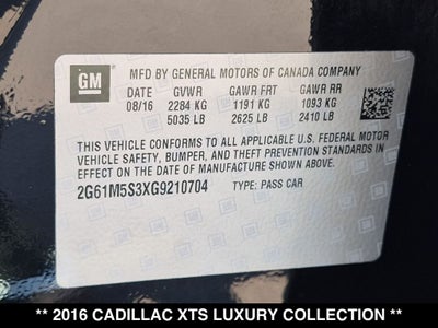 2016 Cadillac XTS Luxury
