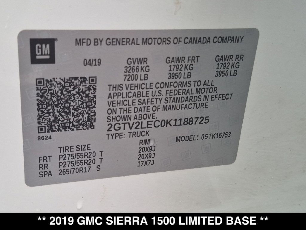 2019 GMC Sierra 1500 Limited Base