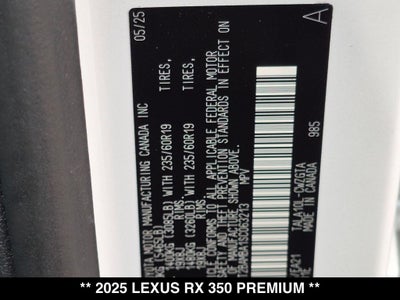 2025 Lexus RX 350 Premium