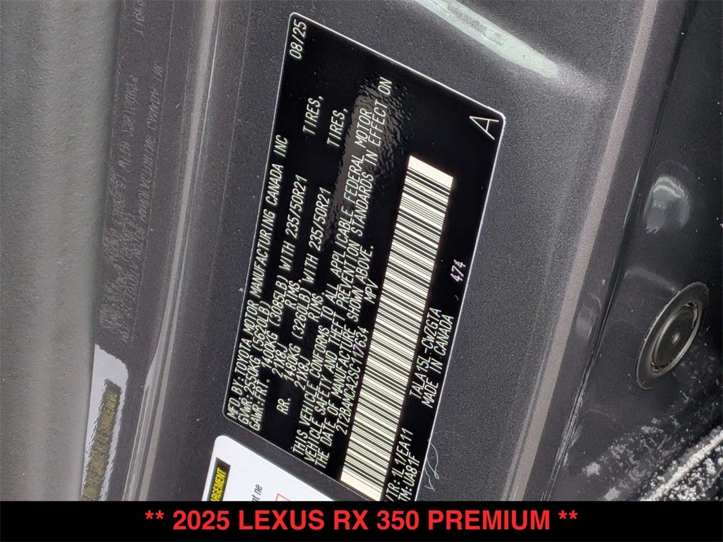 2025 Lexus RX 350 Premium