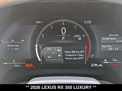 2026 Lexus RX LUXURY