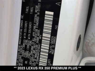 2023 Lexus RX 350 Premium Plus