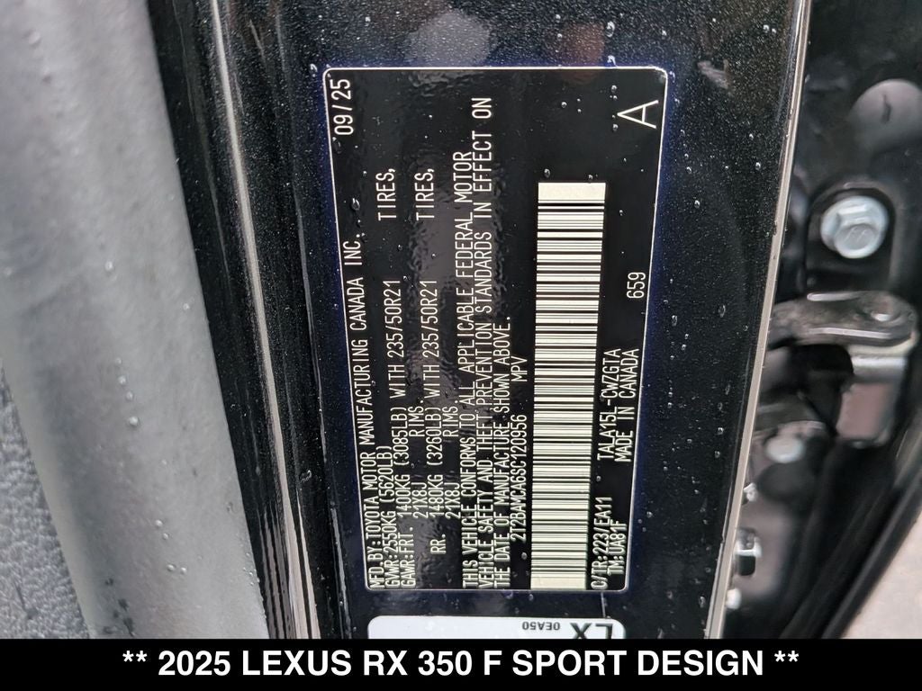 2025 Lexus RX F SPORT DESIGN