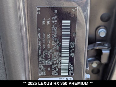 2025 Lexus RX 350 Premium