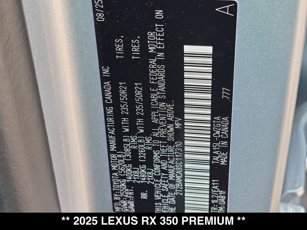 2025 Lexus RX PREMIUM