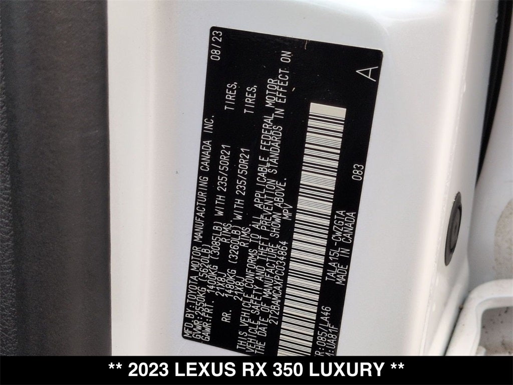 2023 Lexus RX LUXURY
