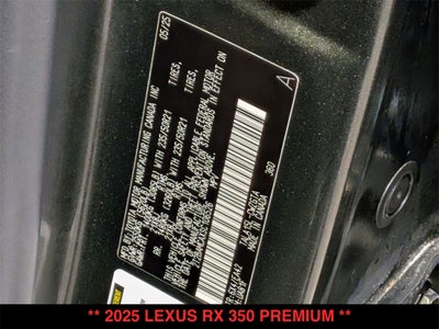 2025 Lexus RX 350 Premium