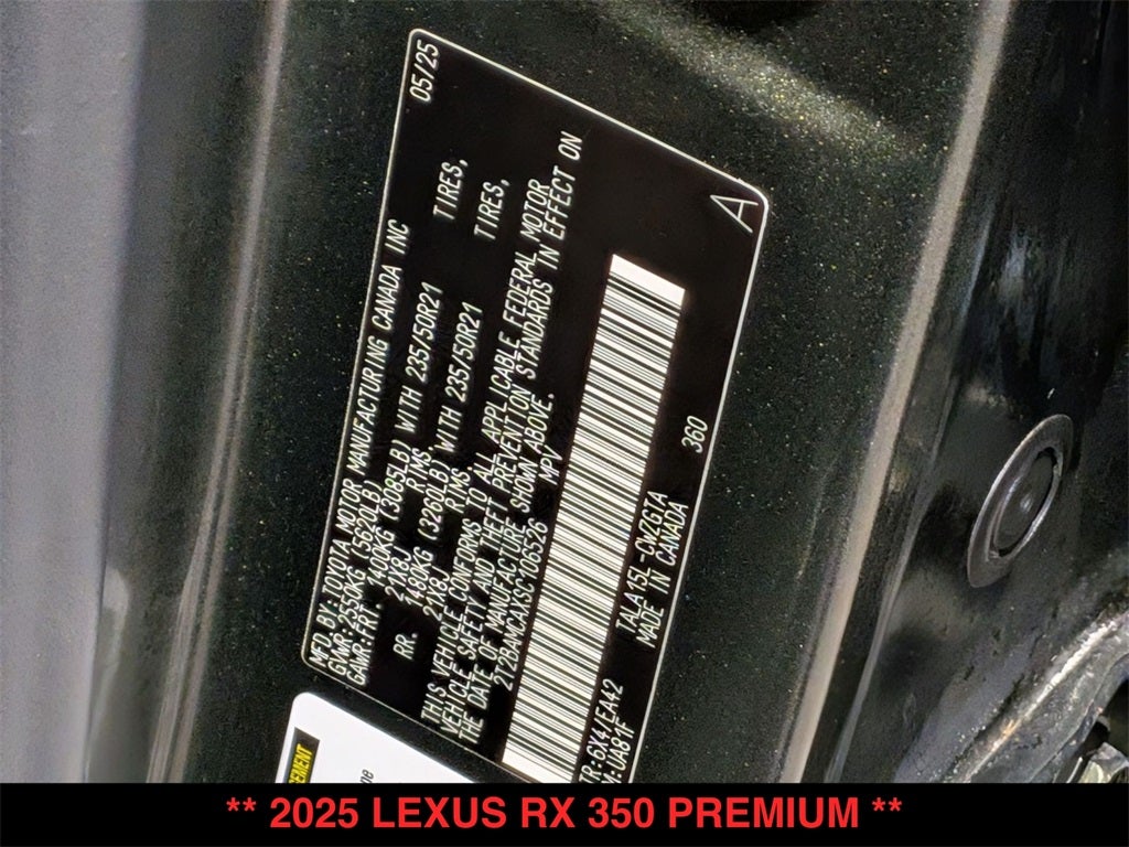 2025 Lexus RX 350 Premium