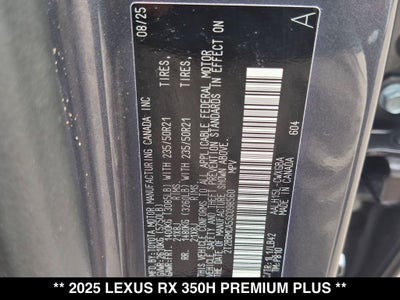 2025 Lexus RX PREMIUM PLUS