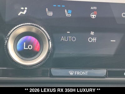 2026 Lexus RX 350h Luxury