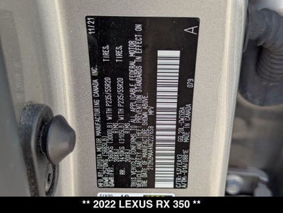 2022 Lexus RX 350