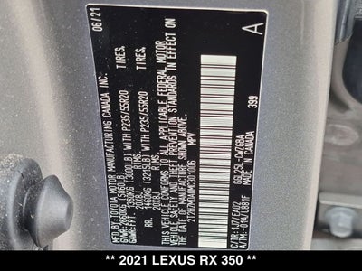 2021 Lexus RX 350