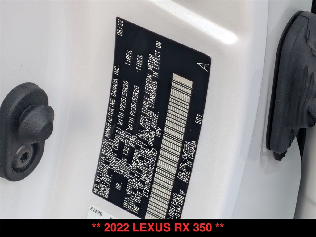 2022 Lexus RX 350