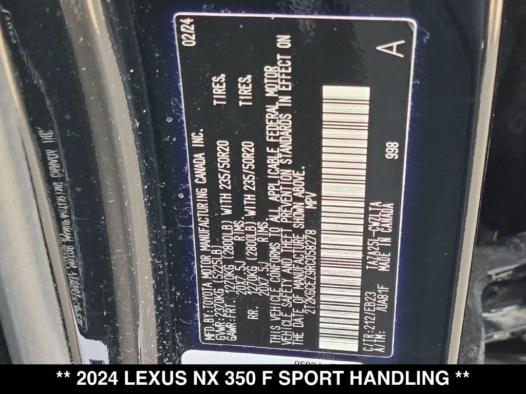 2024 Lexus NX 350 F SPORT Handling
