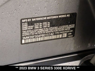 2023 BMW 3 Series 330e xDrive