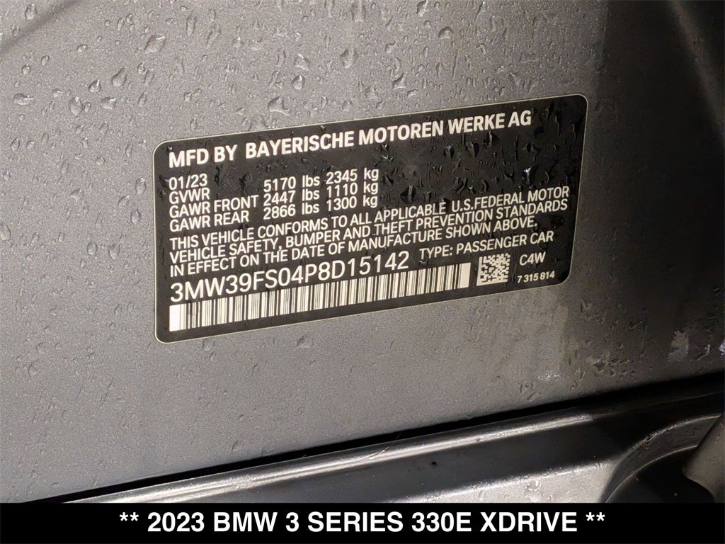 2023 BMW 3 Series 330e xDrive