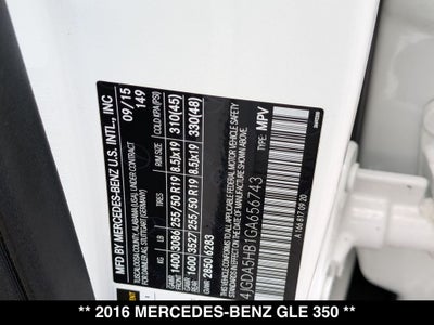 2016 Mercedes-Benz GLE GLE 350 4MATIC®