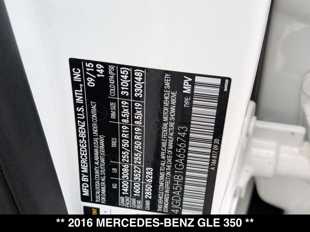 2016 Mercedes-Benz GLE GLE 350 4MATIC®