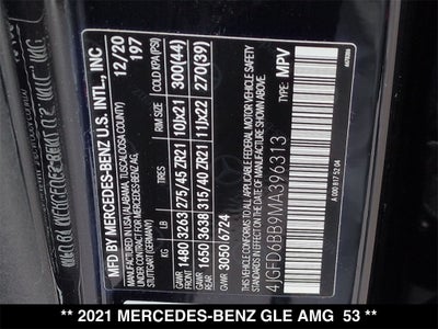 2021 Mercedes-Benz GLE GLE 53 AMG® 4MATIC®