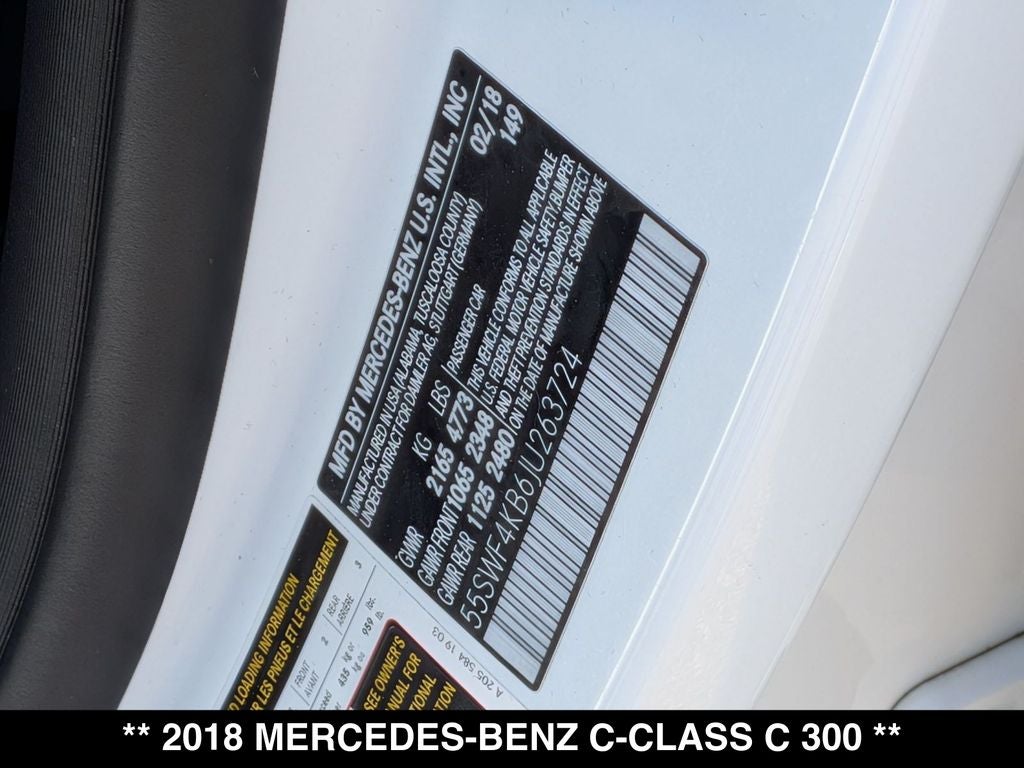 2018 Mercedes-Benz C-Class C 300 4MATIC®