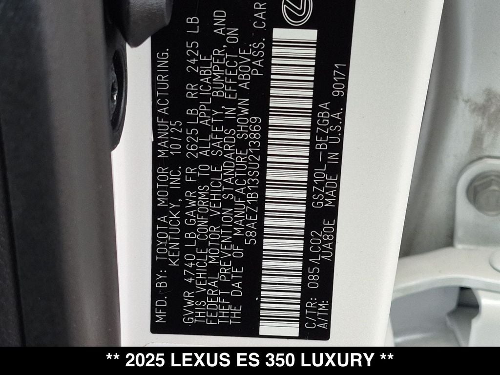 2025 Lexus ES 350 Luxury