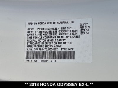 2018 Honda Odyssey EX-L