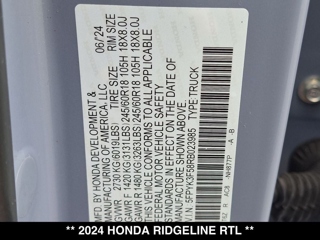 2024 Honda Ridgeline RTL